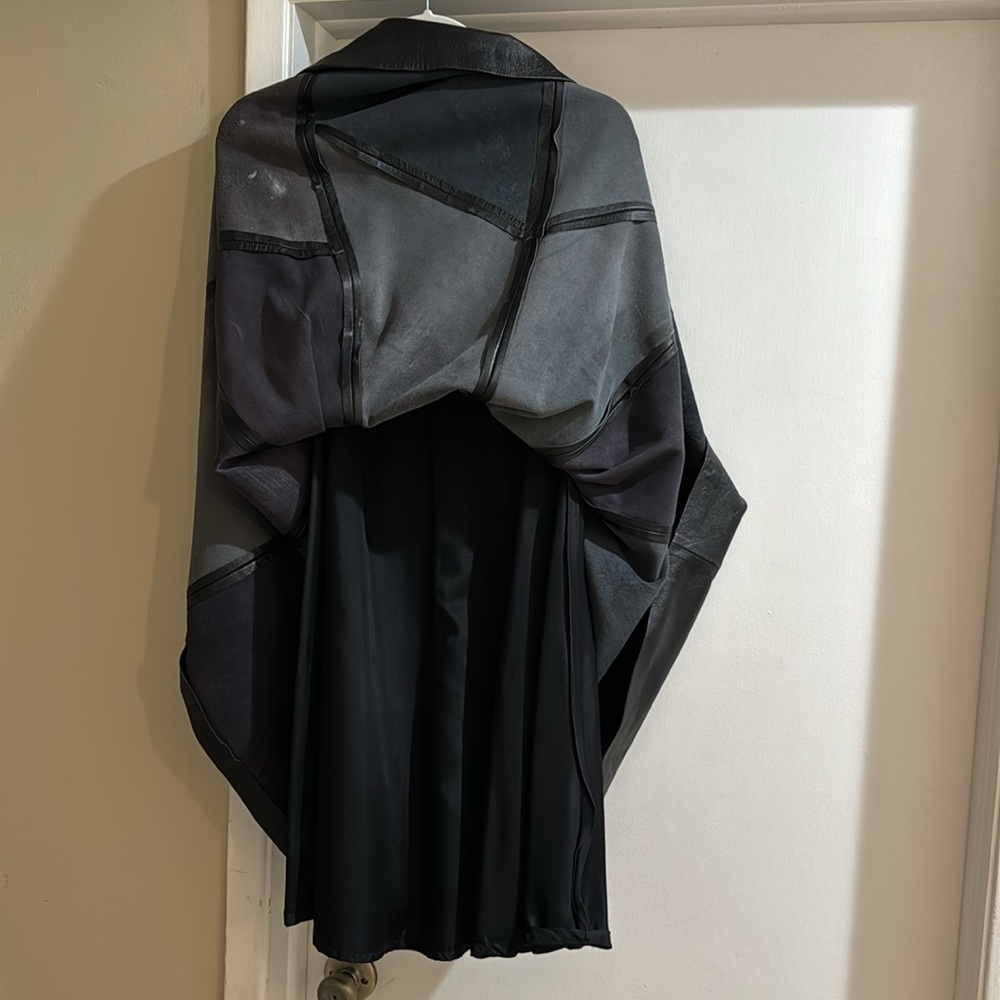 Gingette Leather Vintage Black Soft Maxi Lined Zip Genuine Skirt Israel 26β - Picture 14 of 16